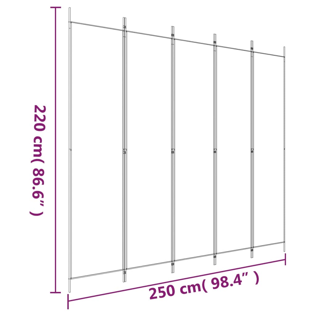 Paravent à 3 panneaux 150x220 cm en tissu