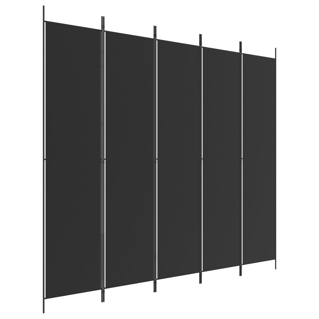 Kamerscherm met 5 panelen 250x220 cm stof