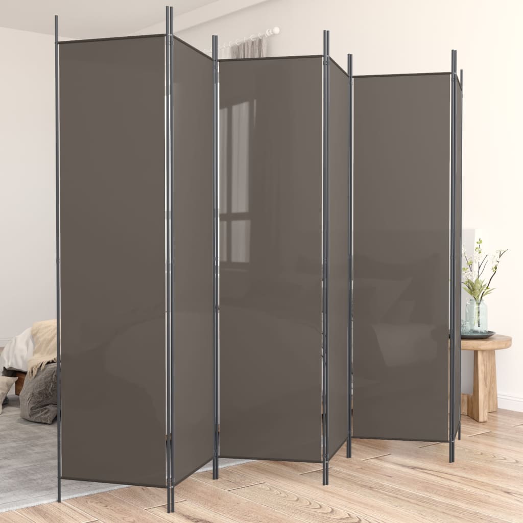 Kamerscherm met 5 panelen 250x220 cm stof