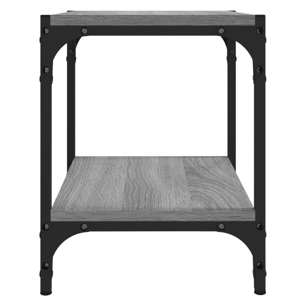 Tv-meubel 100x33x41 cm bewerkt hout en staal