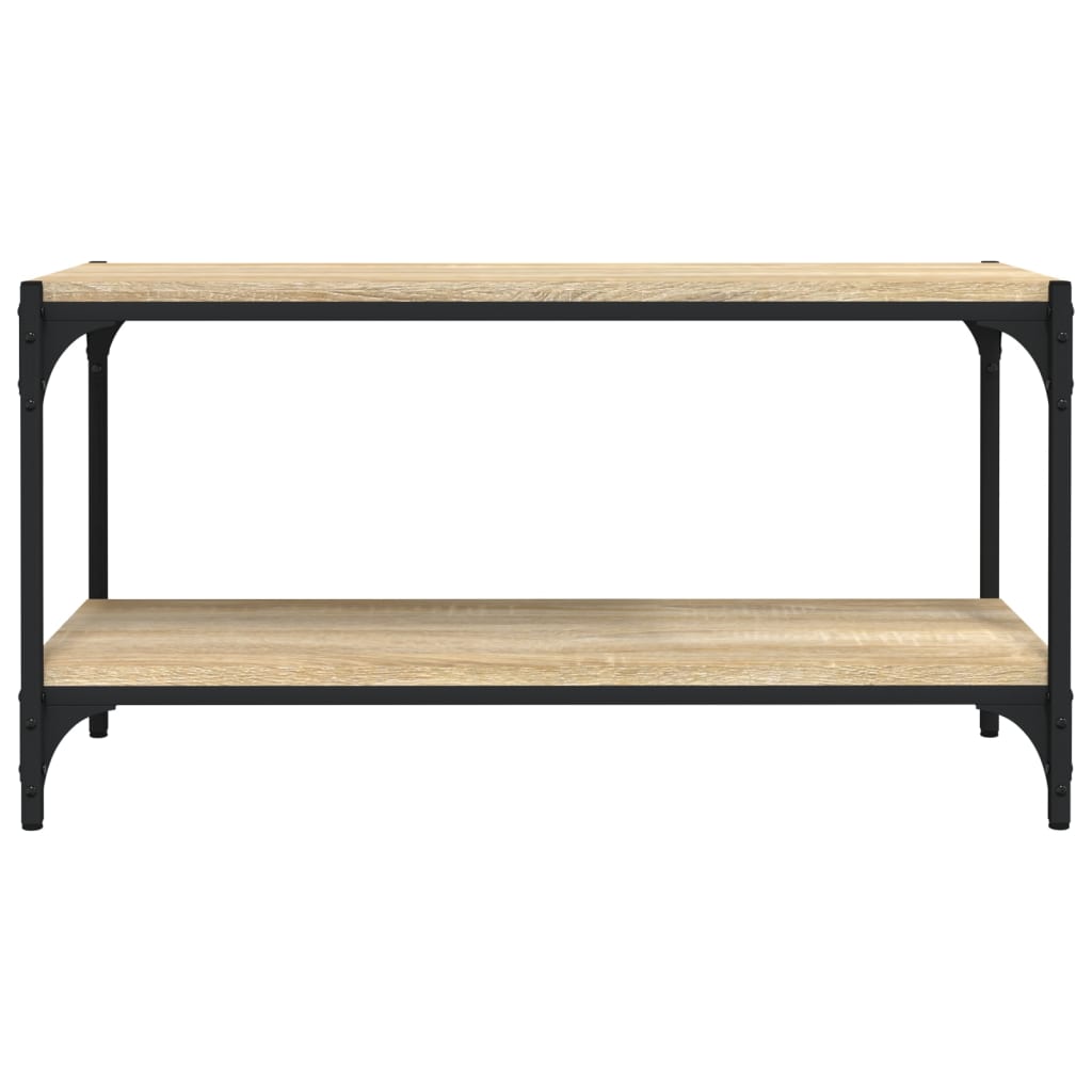 Tv-meubel 100x33x41 cm bewerkt hout en staal