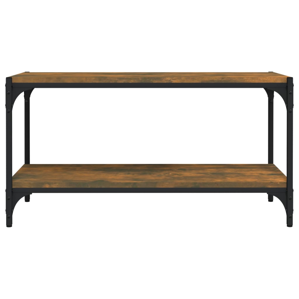 Tv-meubel 100x33x41 cm bewerkt hout en staal