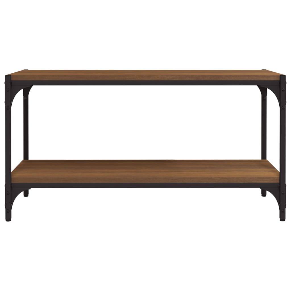 Tv-meubel 100x33x41 cm bewerkt hout en staal