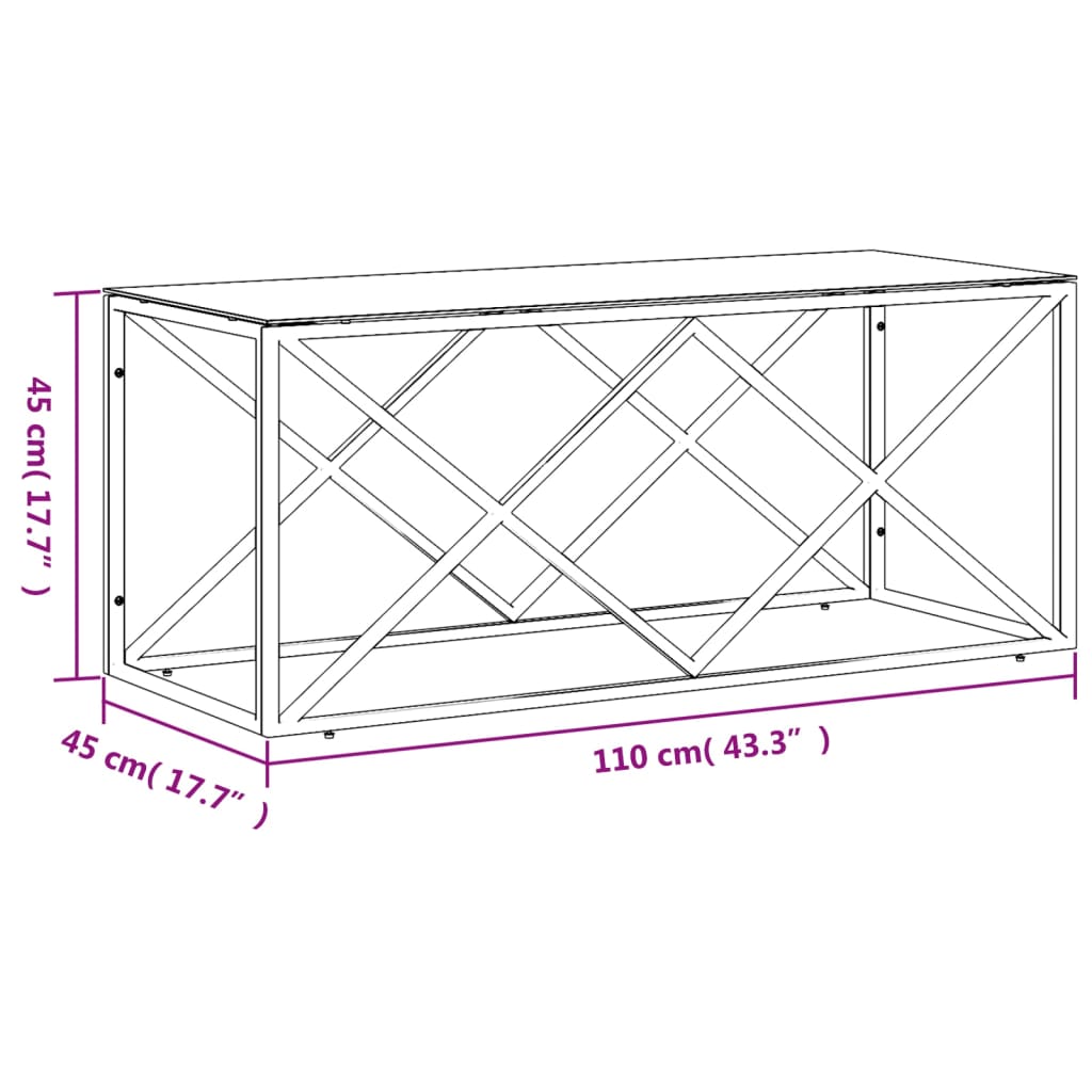 Table basse en acier inoxydable et bois de récupération massif