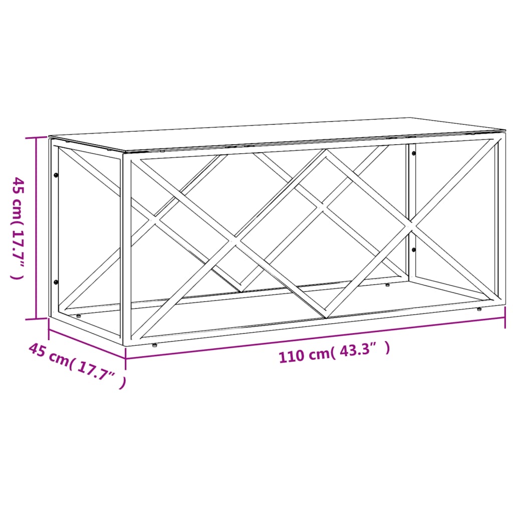 Table basse en acier inoxydable et bois de récupération massif