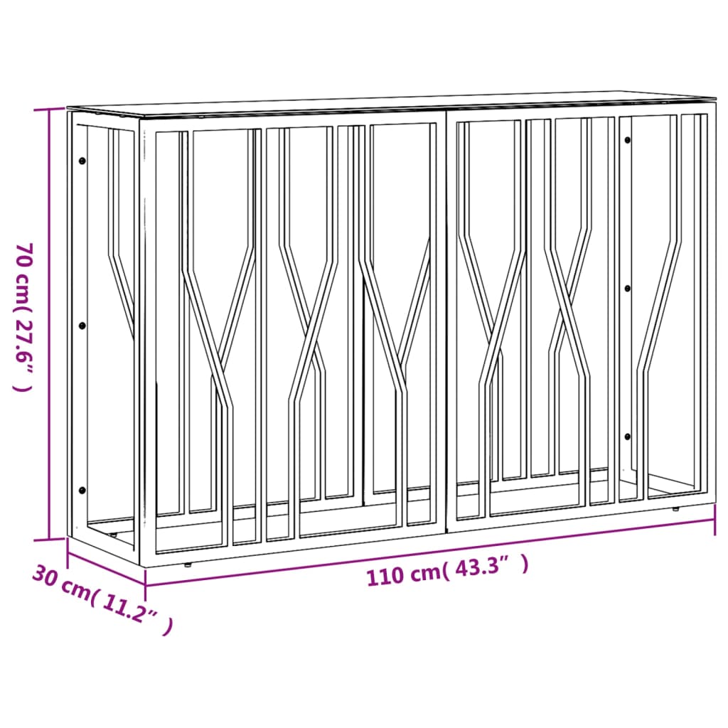 Wandtafel roestvrij staal massief acaciahout