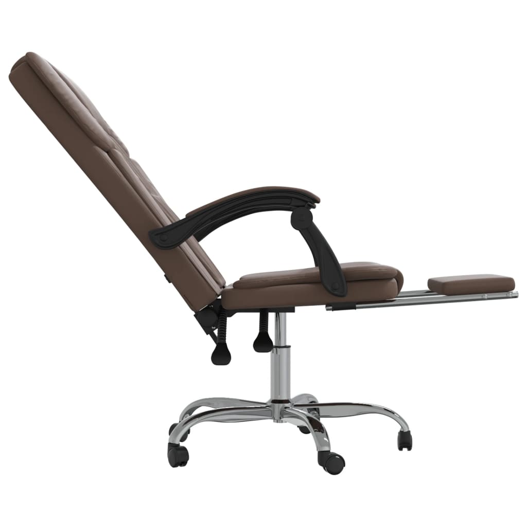 Chaise de bureau réglable en cuir artificiel