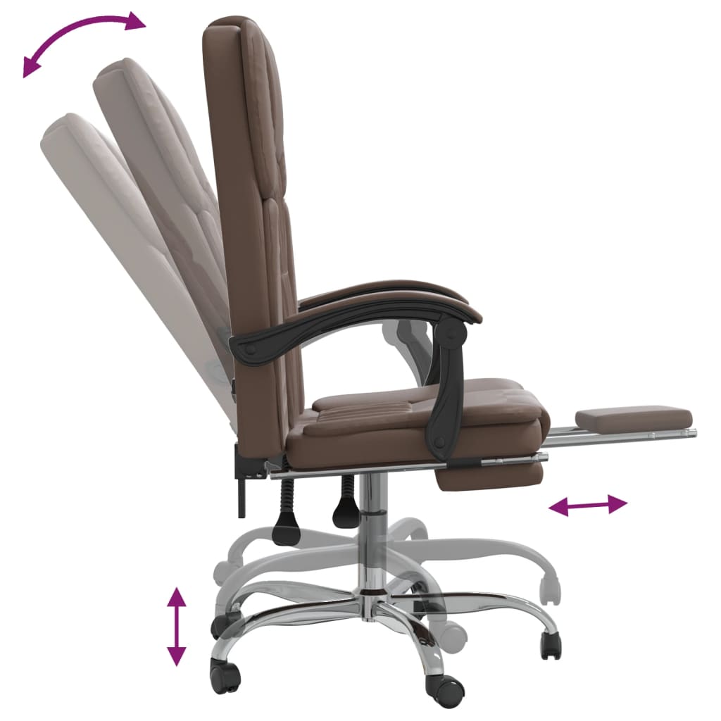 Chaise de bureau réglable en cuir artificiel