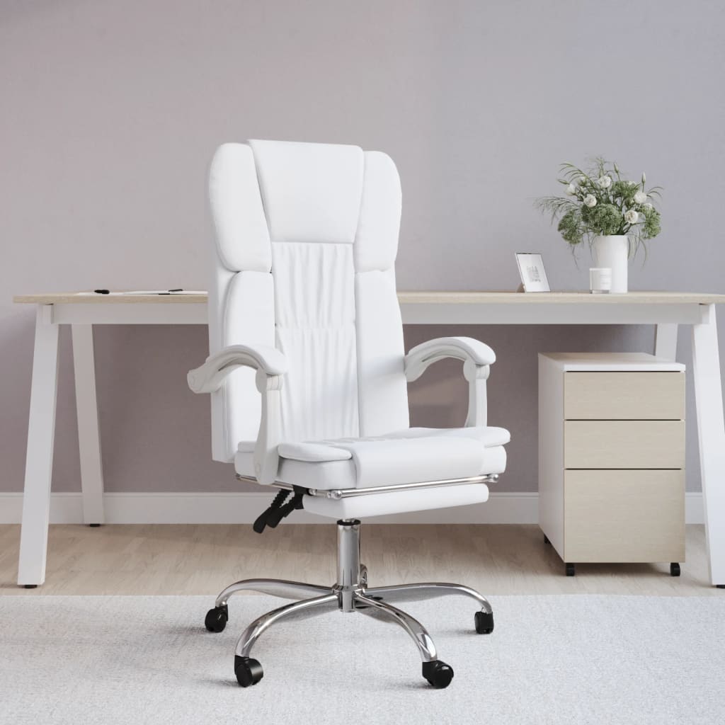 Chaise de bureau réglable en cuir artificiel