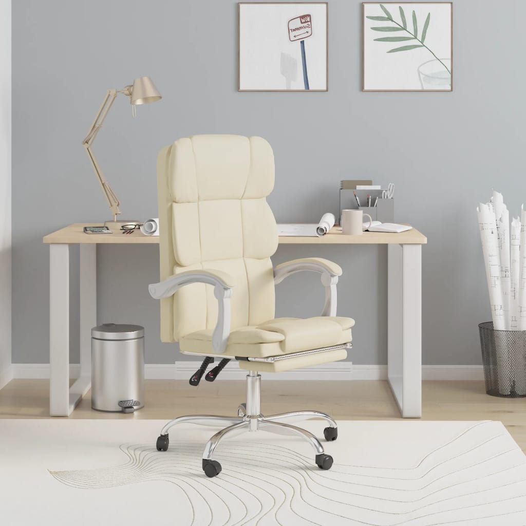 Chaise de bureau réglable en cuir artificiel