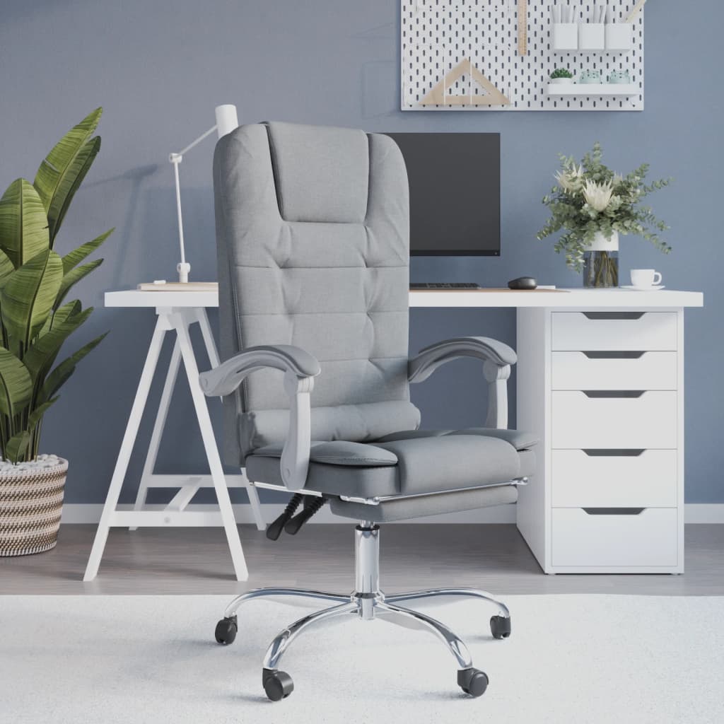 Chaise de bureau massage réglable en tissu