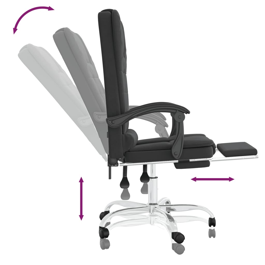 Chaise de bureau massage réglable en cuir artificiel