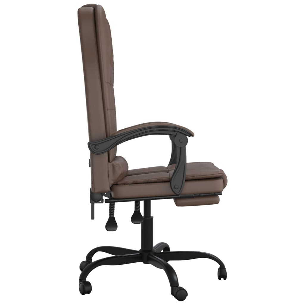 Chaise de bureau massage réglable en cuir artificiel