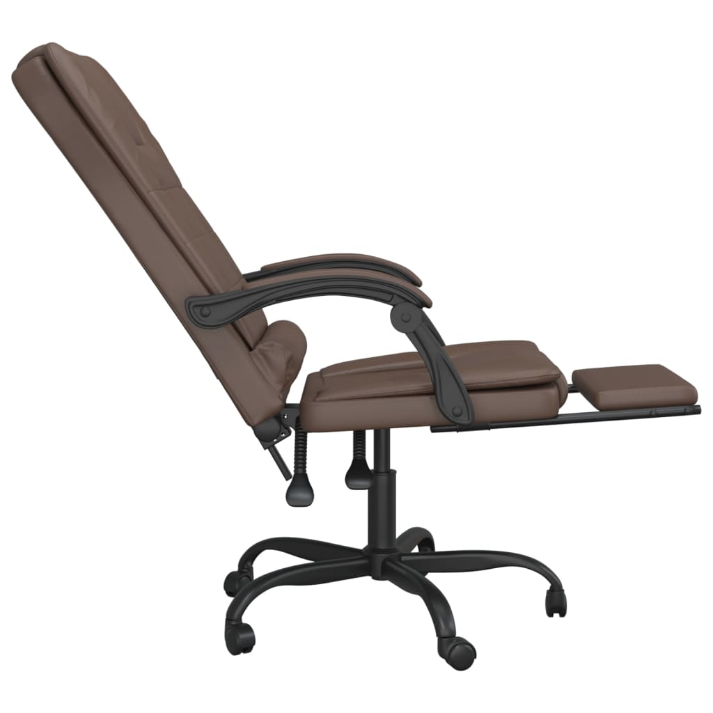 Chaise de bureau massage réglable en cuir artificiel