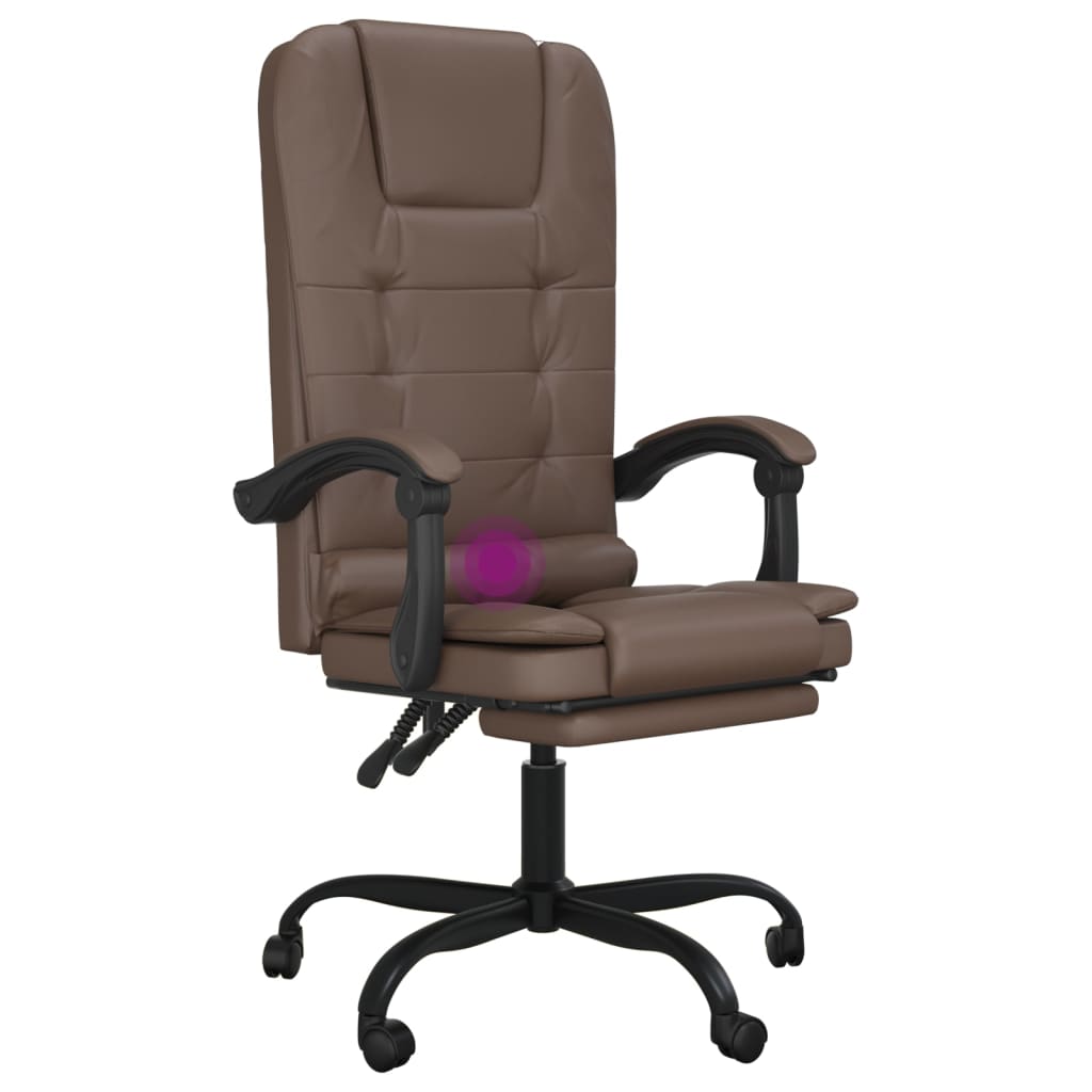 Chaise de bureau massage réglable en cuir artificiel