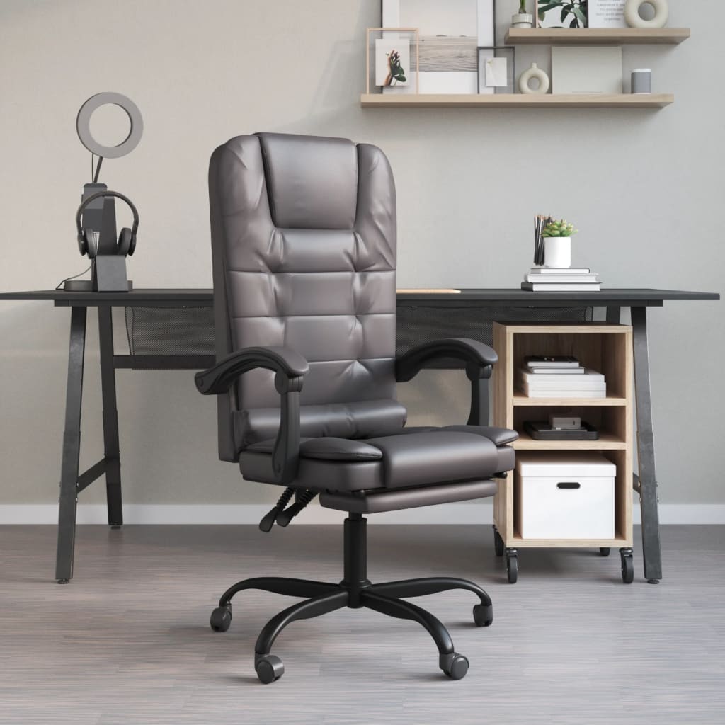 Chaise de bureau massage réglable en cuir artificiel