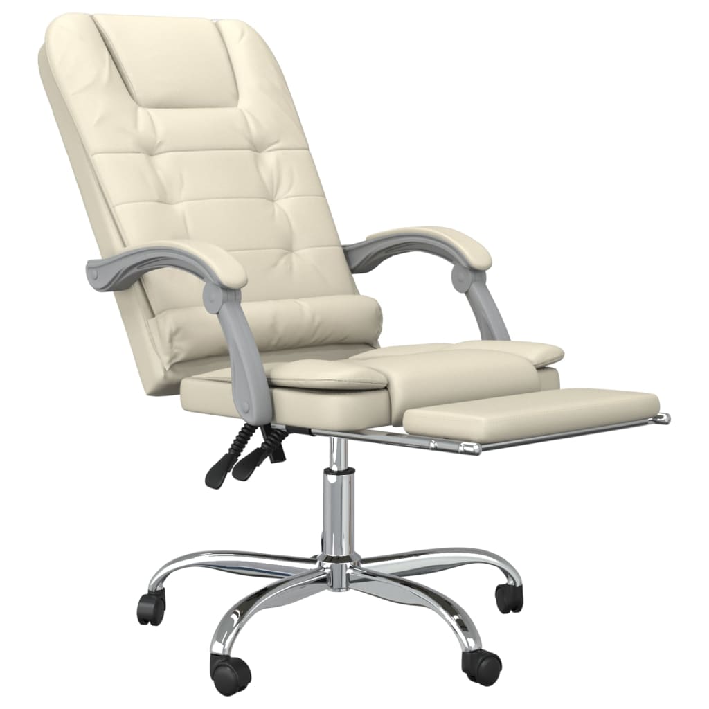 Chaise de bureau massage réglable en cuir artificiel