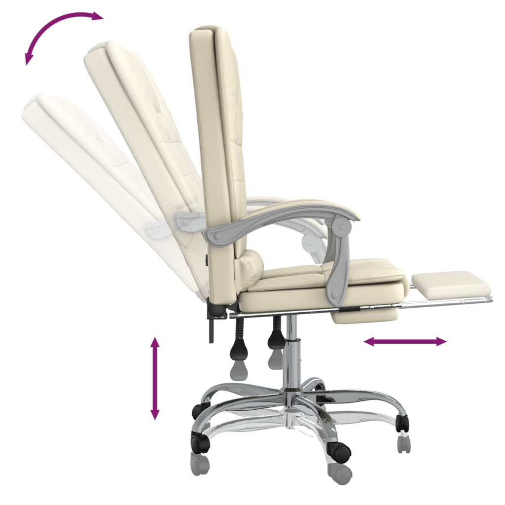 Chaise de bureau massage réglable en cuir artificiel