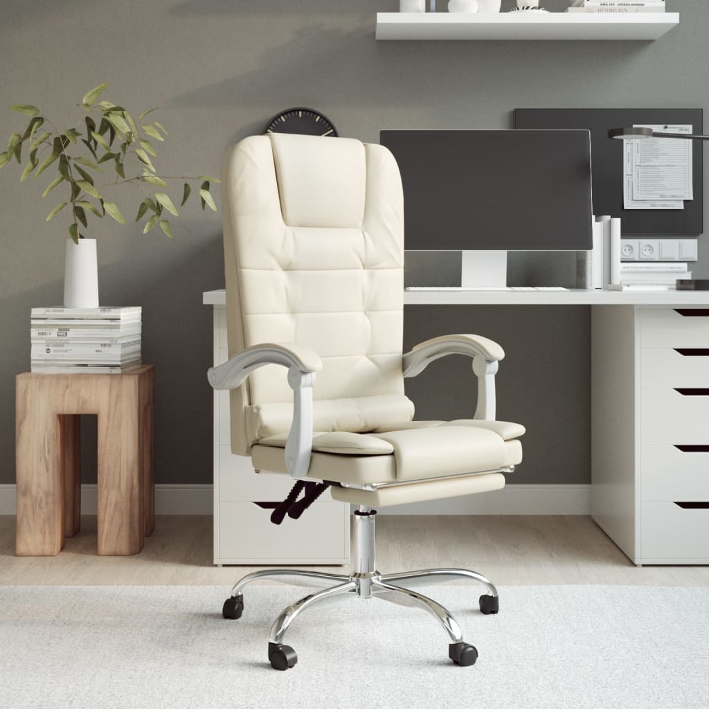 Chaise de bureau massage réglable en cuir artificiel