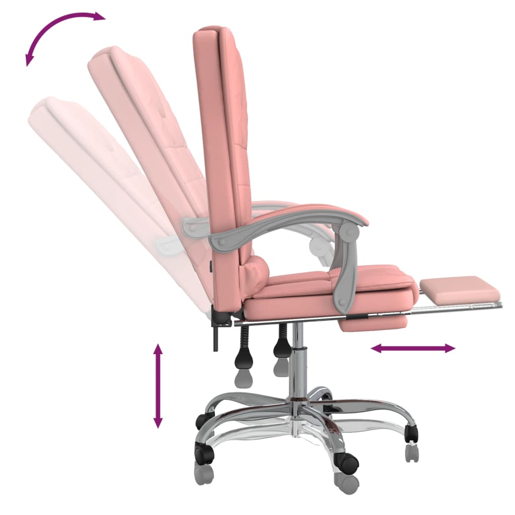 Chaise de bureau massage réglable en cuir artificiel