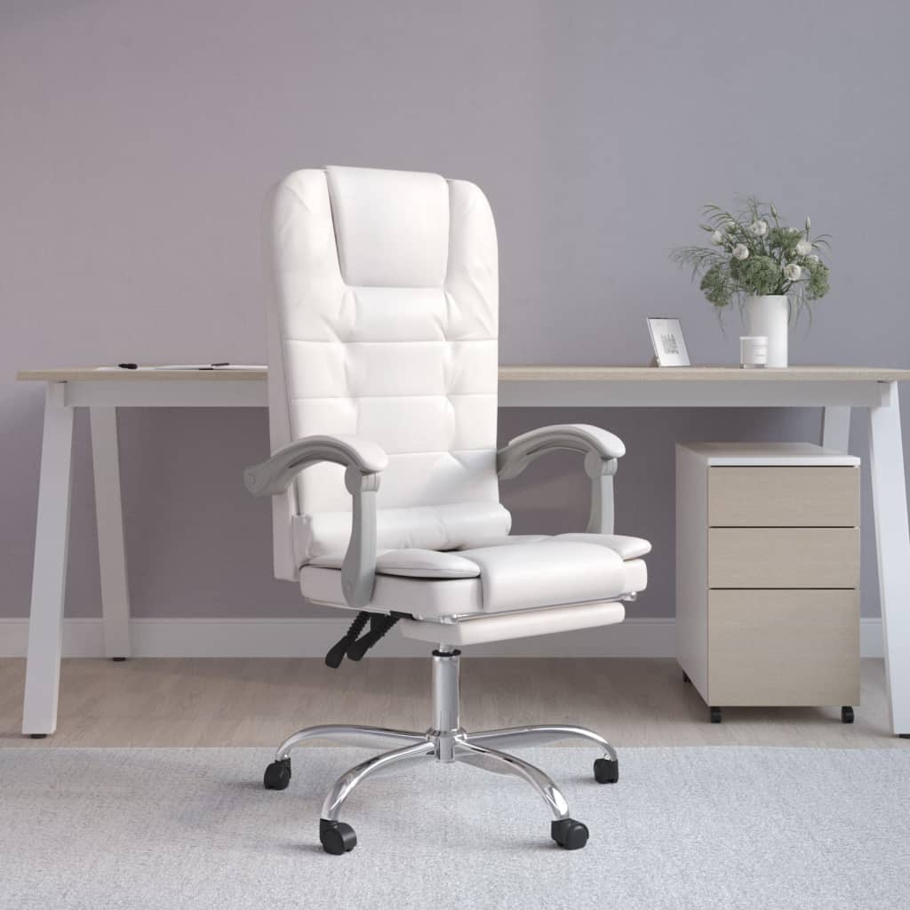 Chaise de bureau massage réglable en cuir artificiel