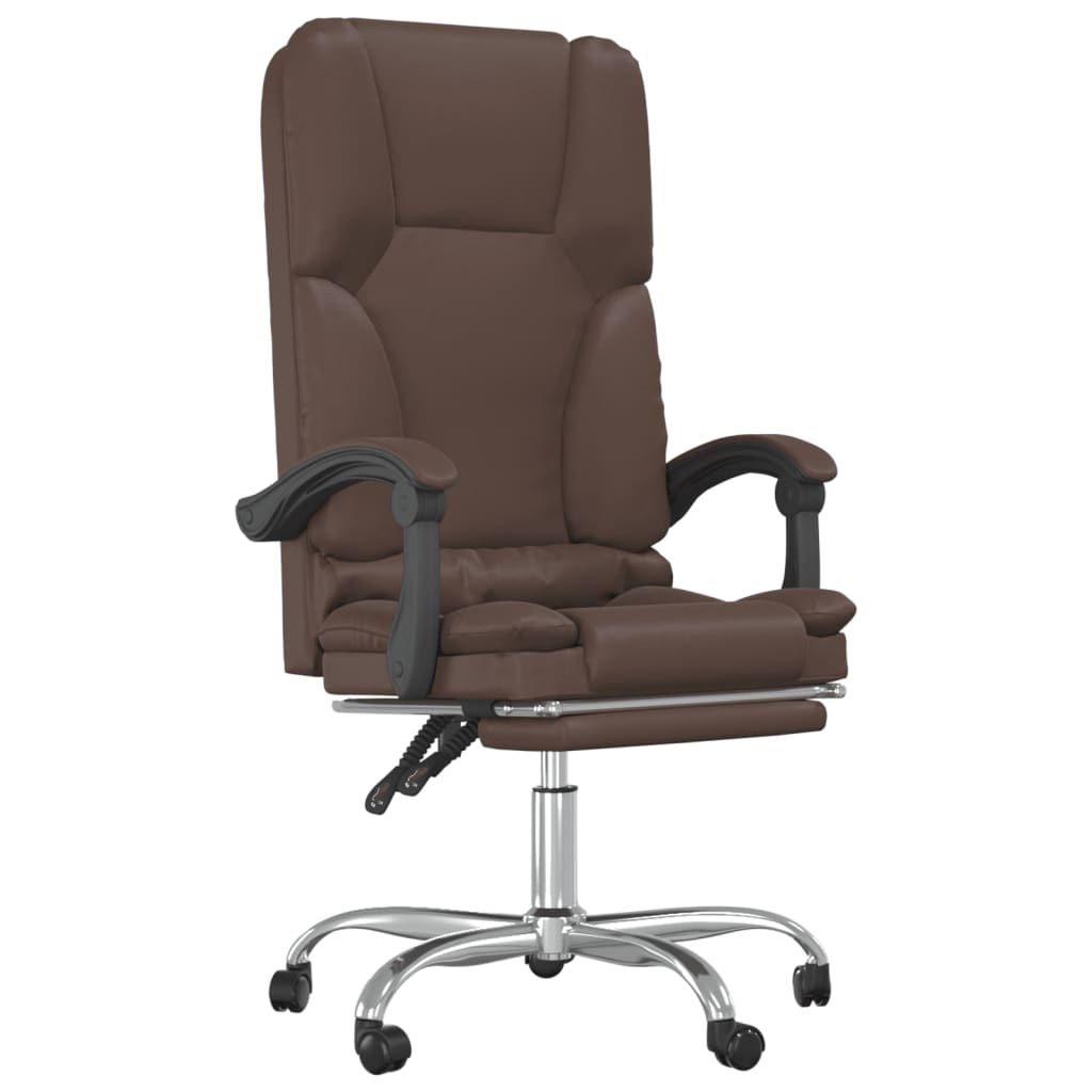 Chaise de bureau massage réglable en cuir artificiel