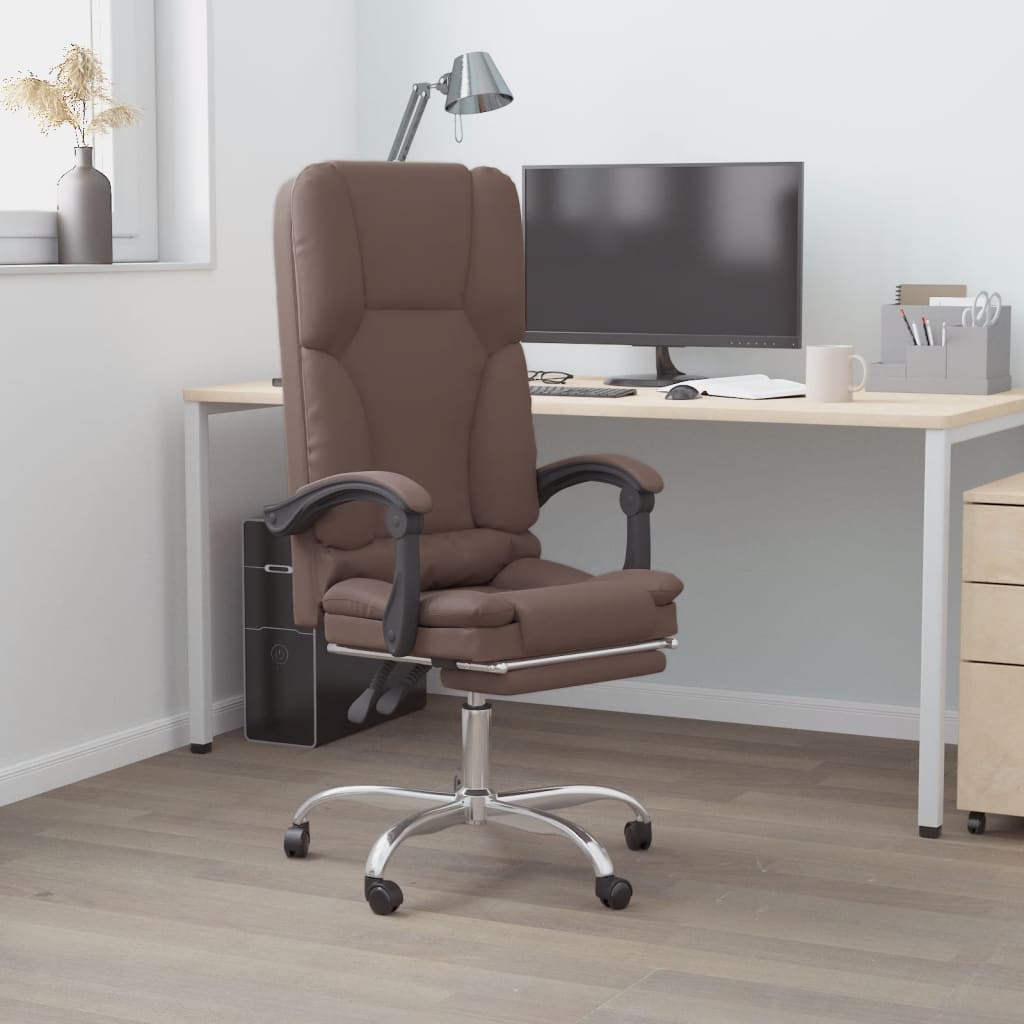 Chaise de bureau massage réglable en cuir artificiel