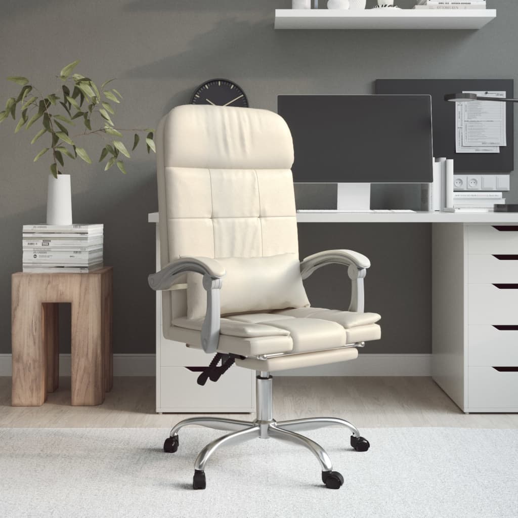 Chaise de bureau massage réglable en cuir artificiel