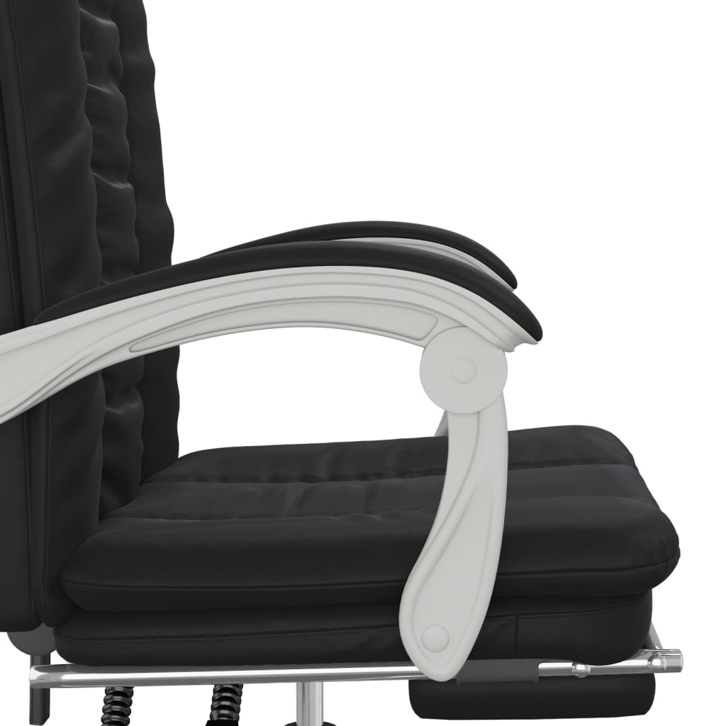 Chaise de bureau réglable en cuir artificiel