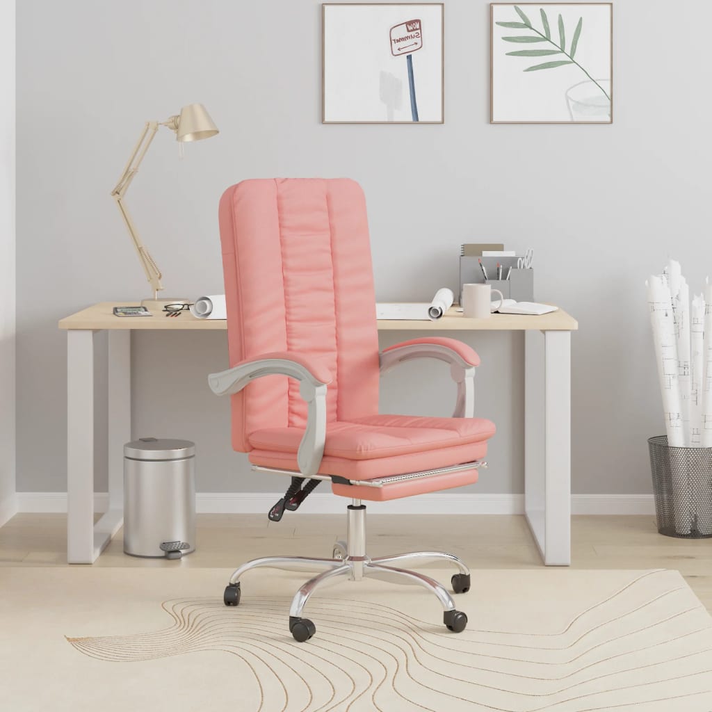 Chaise de bureau réglable en cuir artificiel