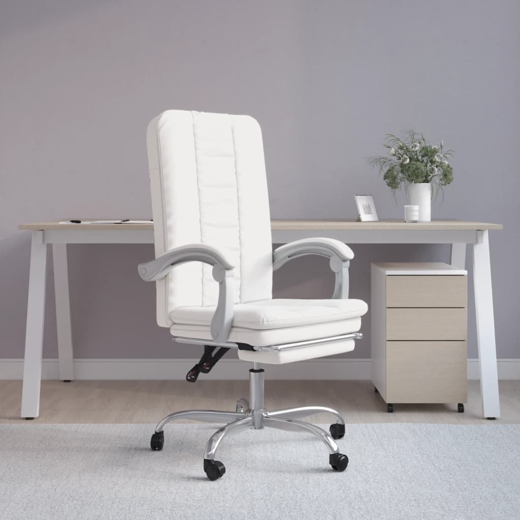 Chaise de bureau réglable en cuir artificiel