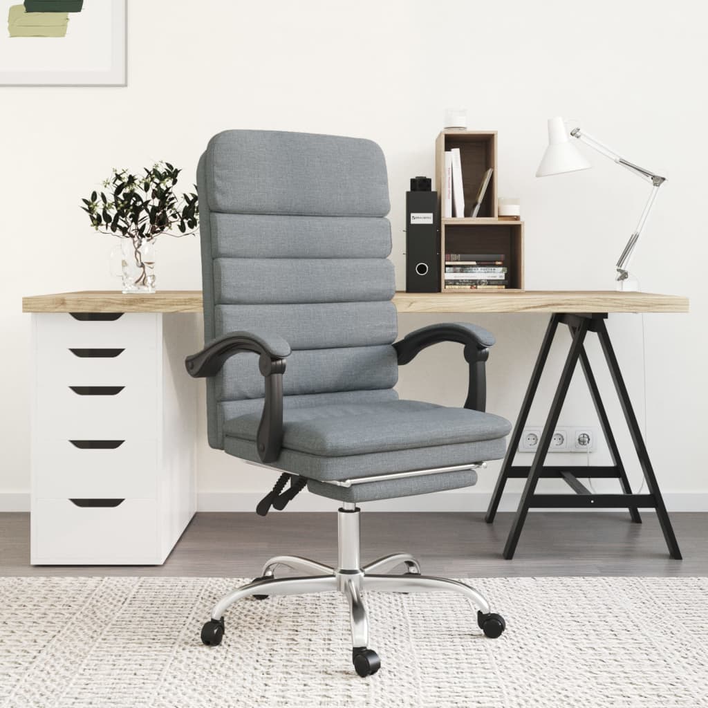 Chaise de bureau massage réglable en tissu