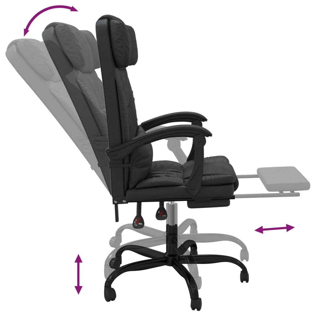 Chaise de bureau réglable en cuir artificiel