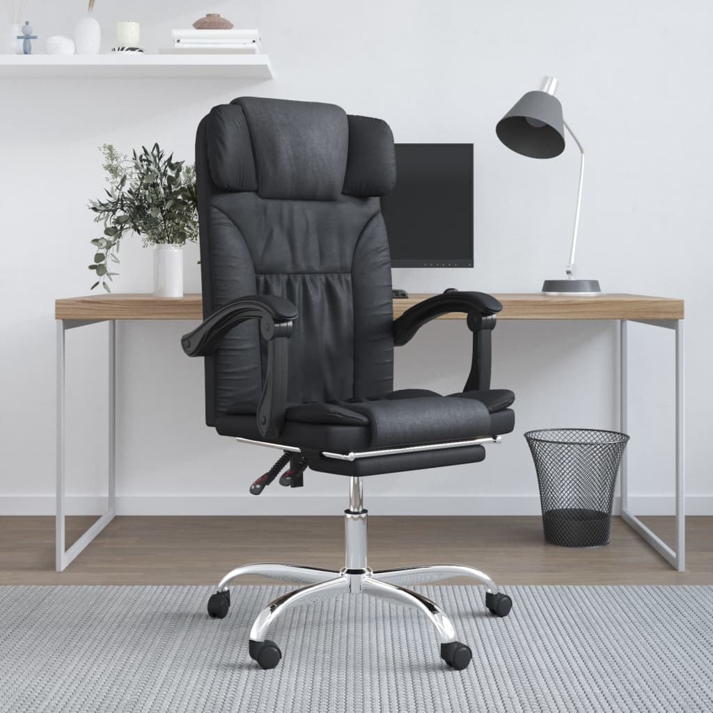 Chaise de bureau réglable en cuir artificiel