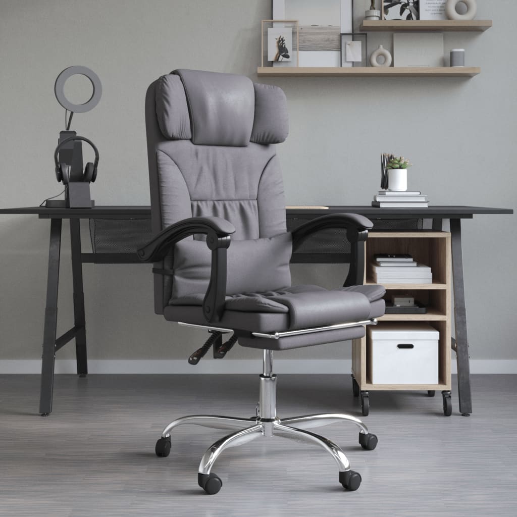 Chaise de bureau réglable en cuir artificiel