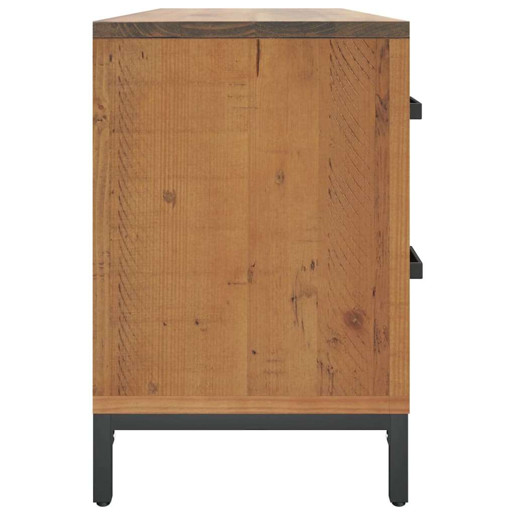 Meuble de rangement 110x30x45 cm en bois de pin massif