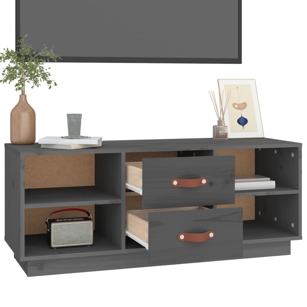 Tv-meubel 100x34x40 cm massief grenenhout