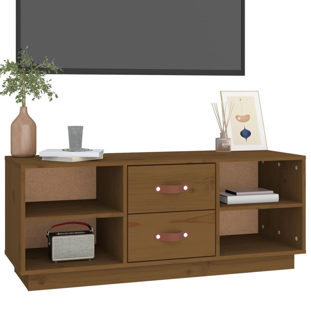 Tv-meubel 100x34x40 cm massief grenenhout