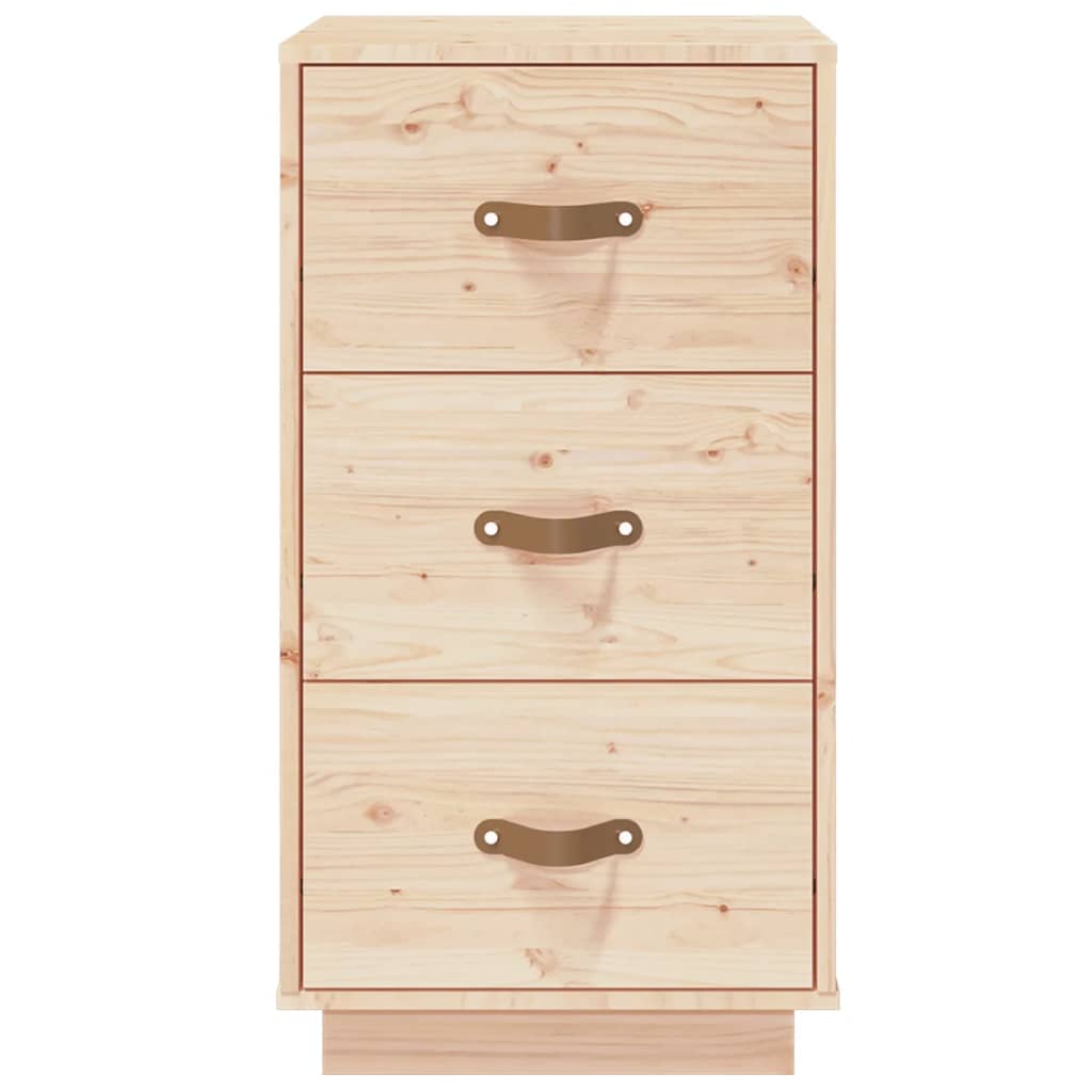 Table de chevet 40x40x75 cm bois de pin massif blanc