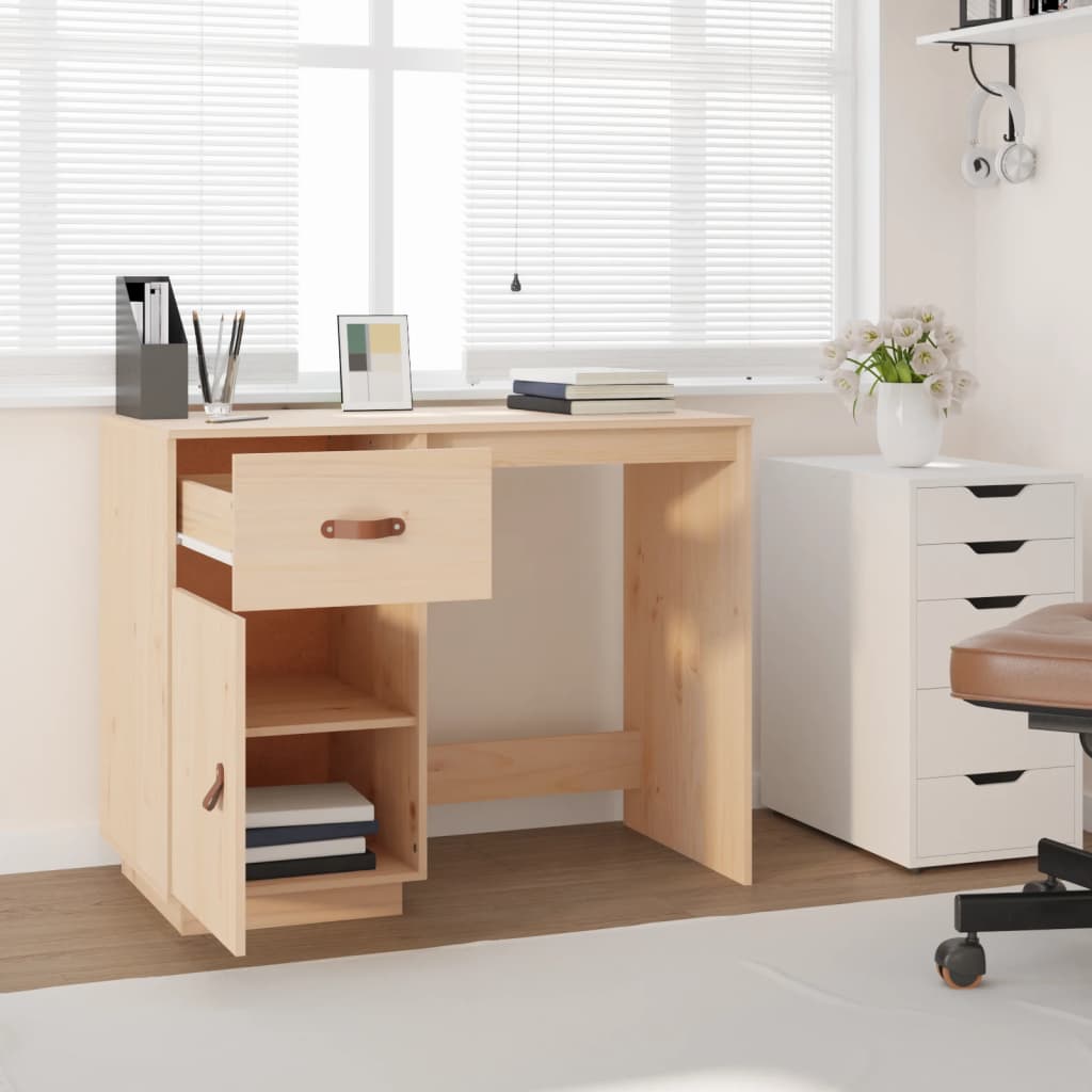 Bureau 95x50x75 cm en bois de pin massif