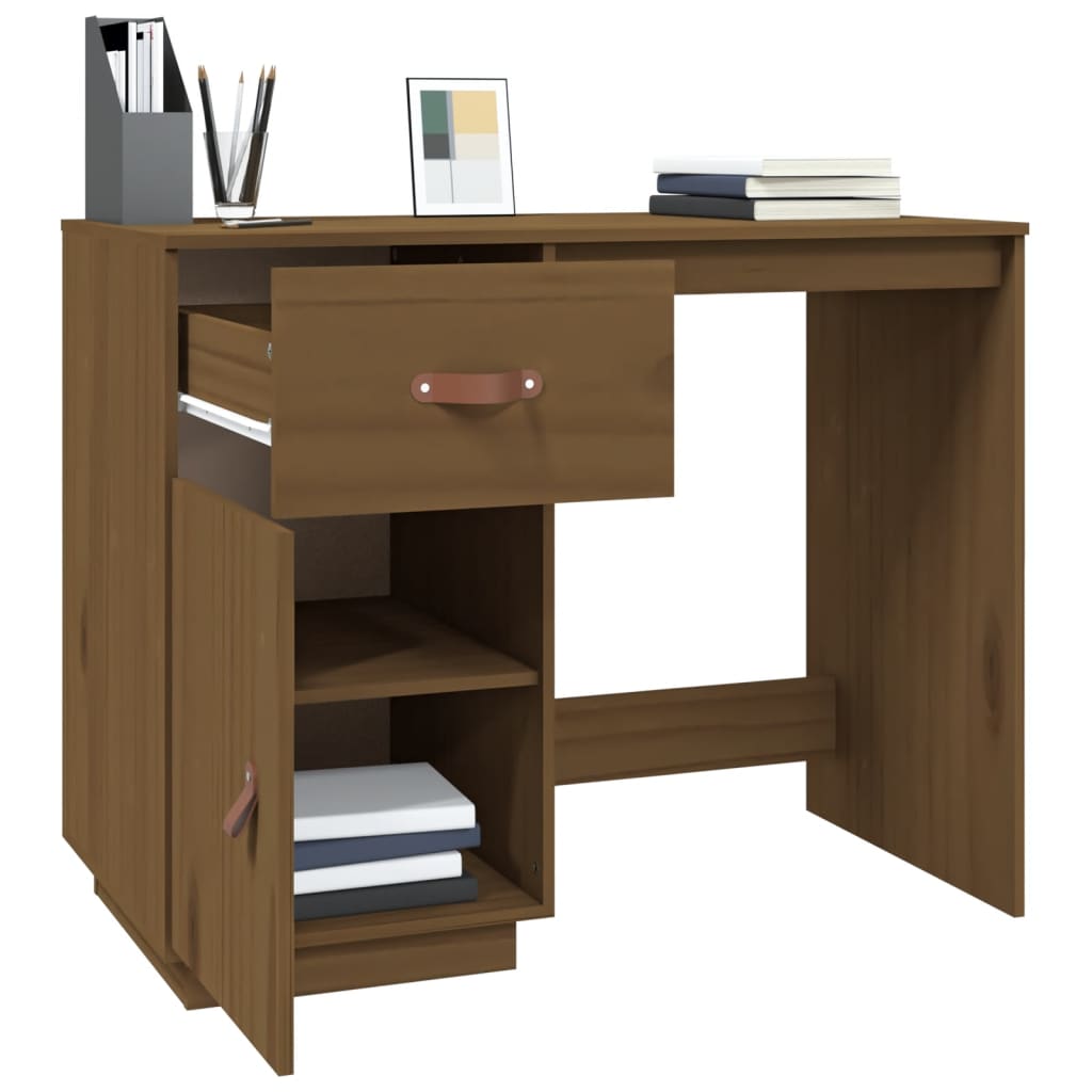 Bureau 95x50x75 cm en bois de pin massif