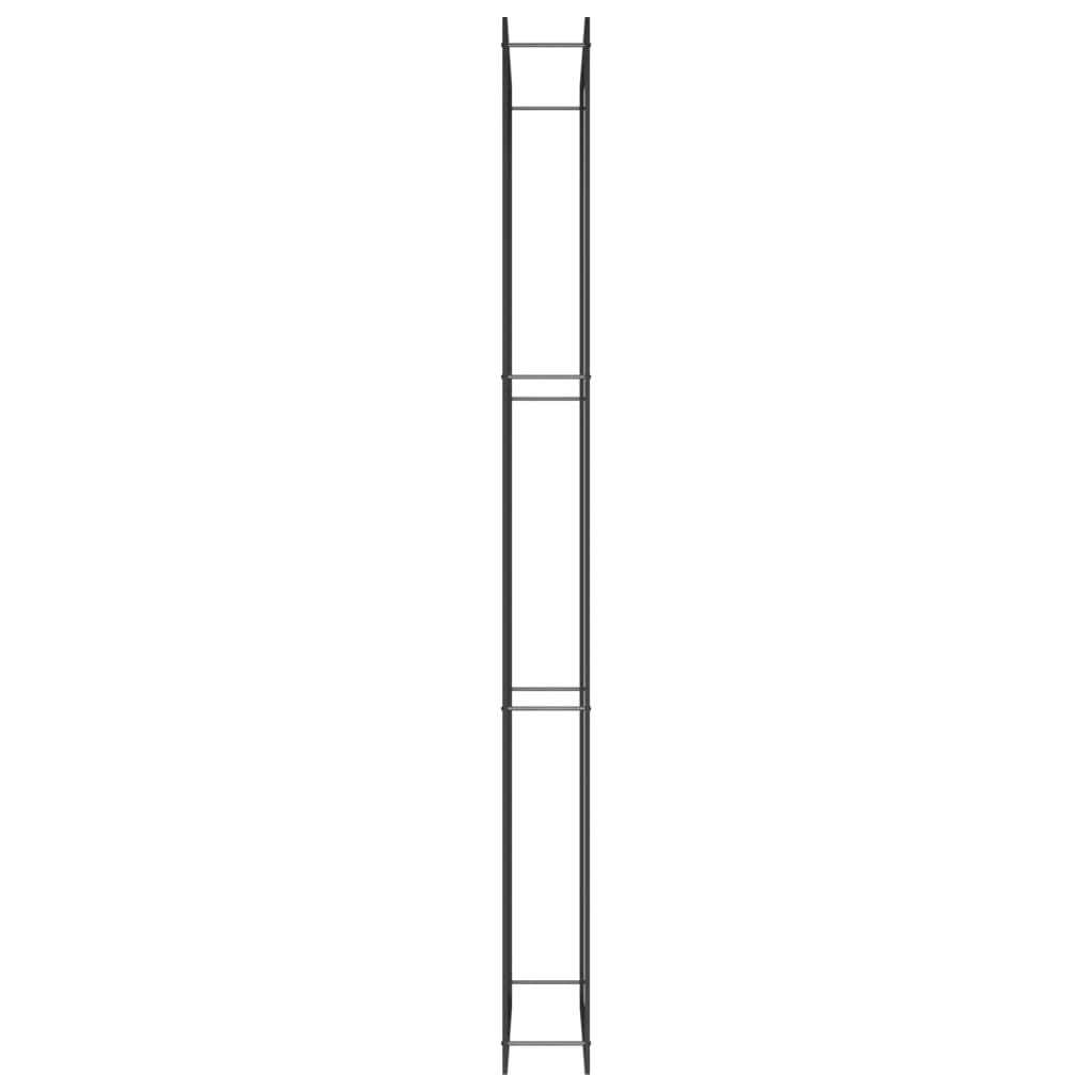 Support à bois de cheminée 110x28x214 cm en acier inoxydable