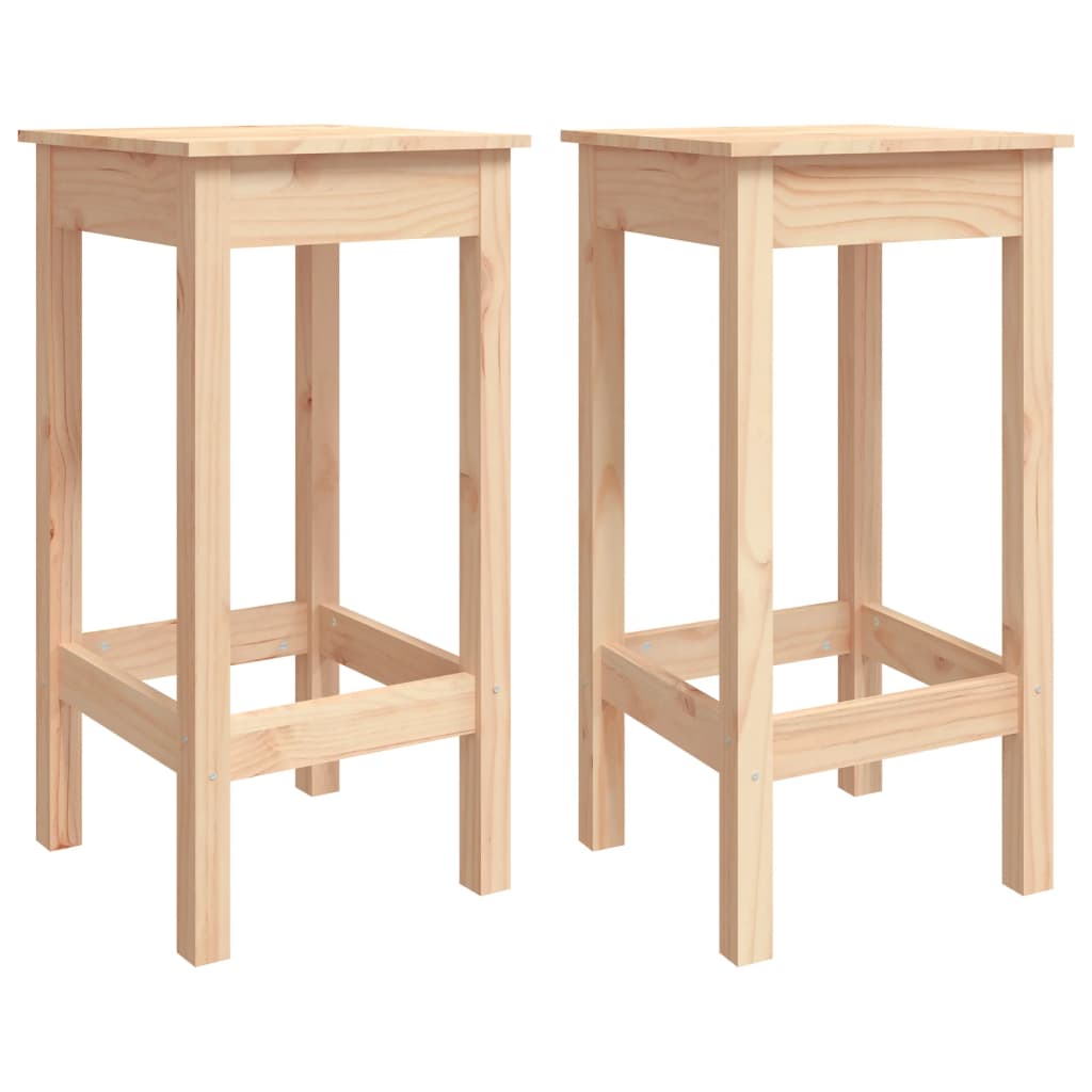 Chaises de bar 2 pcs 40x41,5x112 cm bois de pin massif