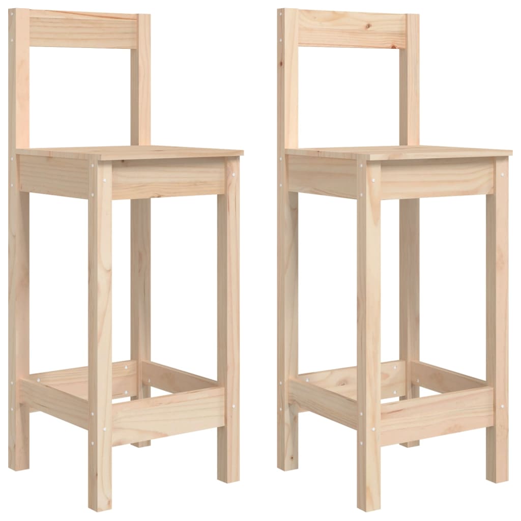 Chaises de bar 2 pcs 40x41,5x112 cm bois de pin massif