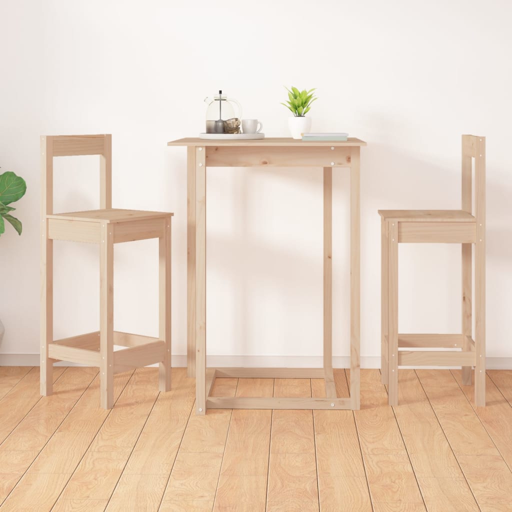 Chaises de bar 2 pcs 40x41,5x112 cm bois de pin massif