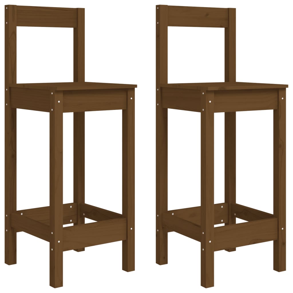 Chaises de bar 2 pcs 40x41,5x112 cm bois de pin massif