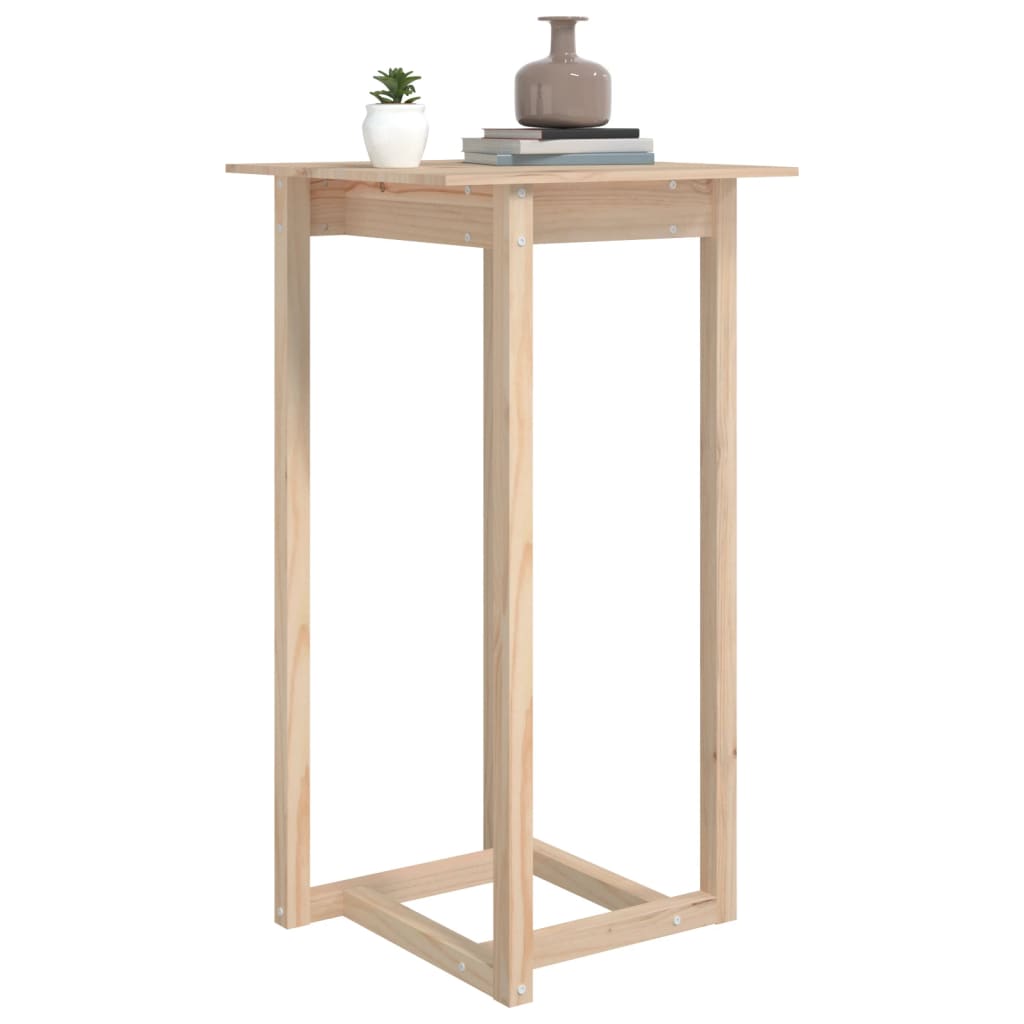 Table de bar 80x80x110 cm en bois de pin massif