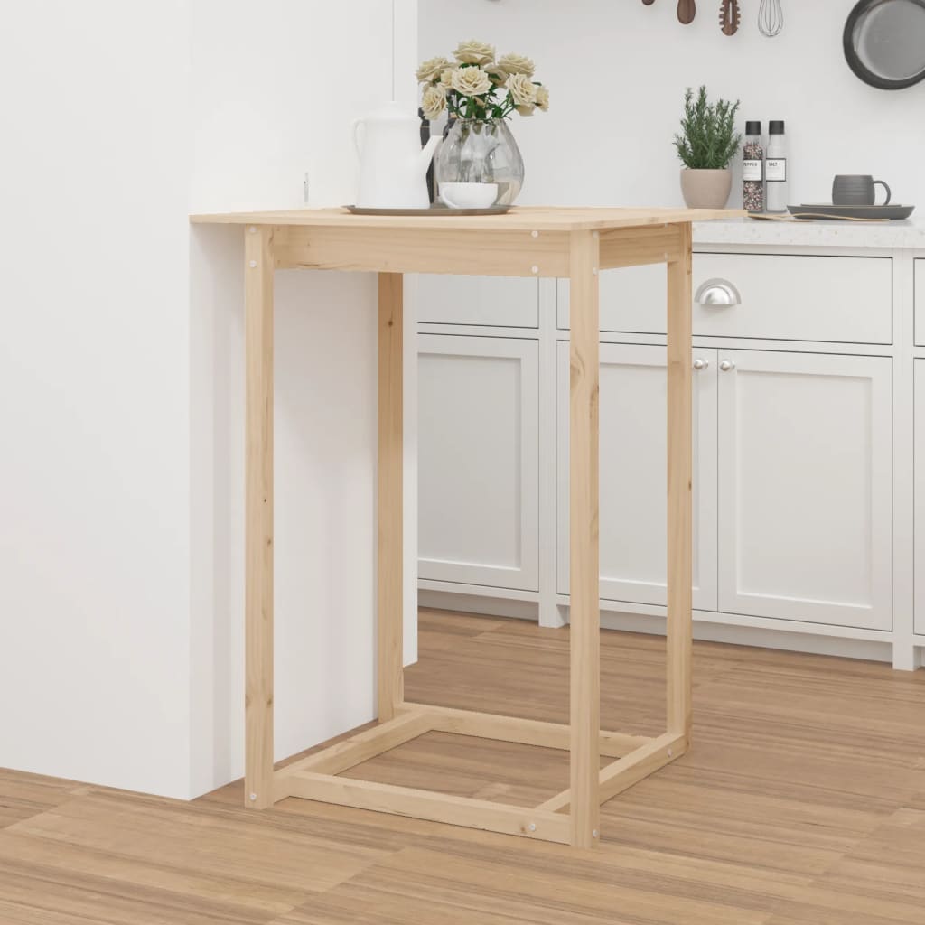 Table de bar 80x80x110 cm en bois de pin massif