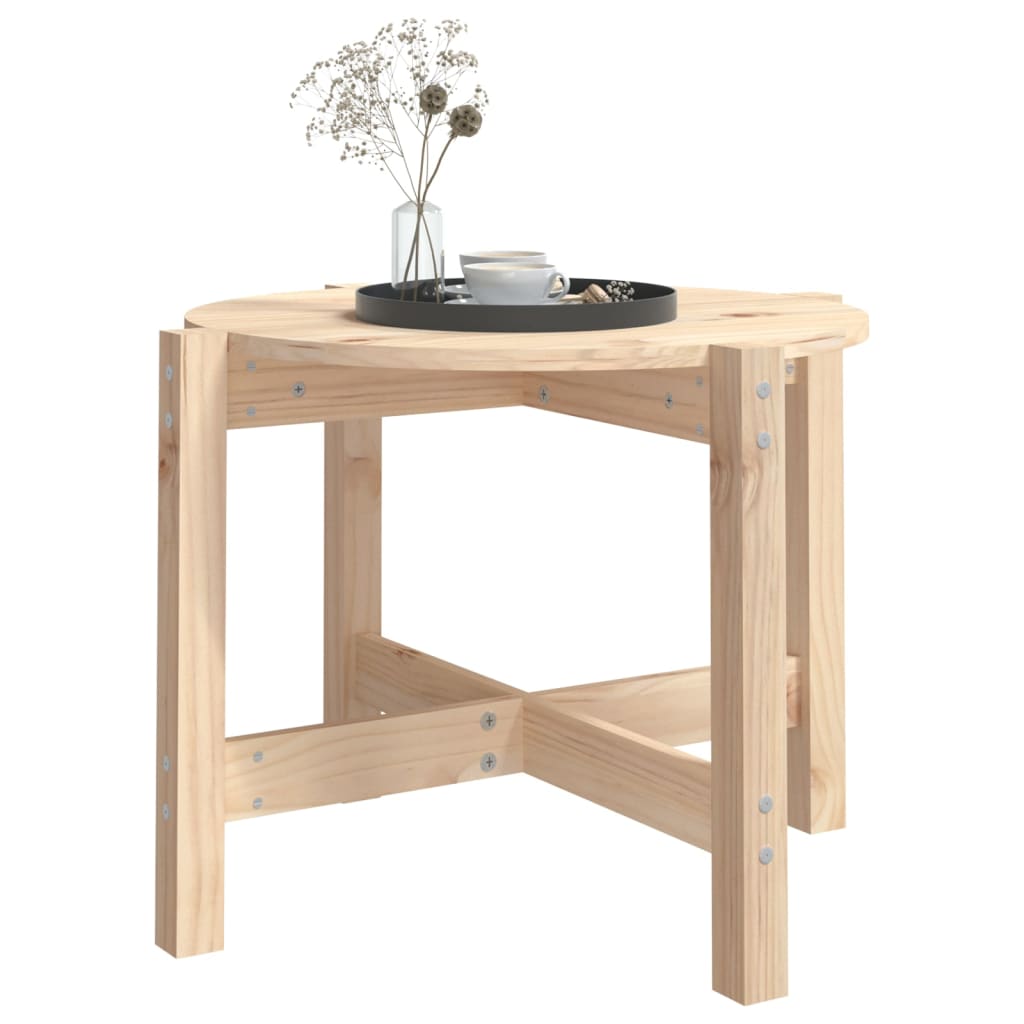 Table basse Ø 62,5x45 cm en bois de pin massif