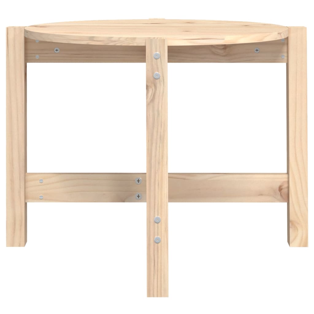 Table basse Ø 62,5x45 cm en bois de pin massif